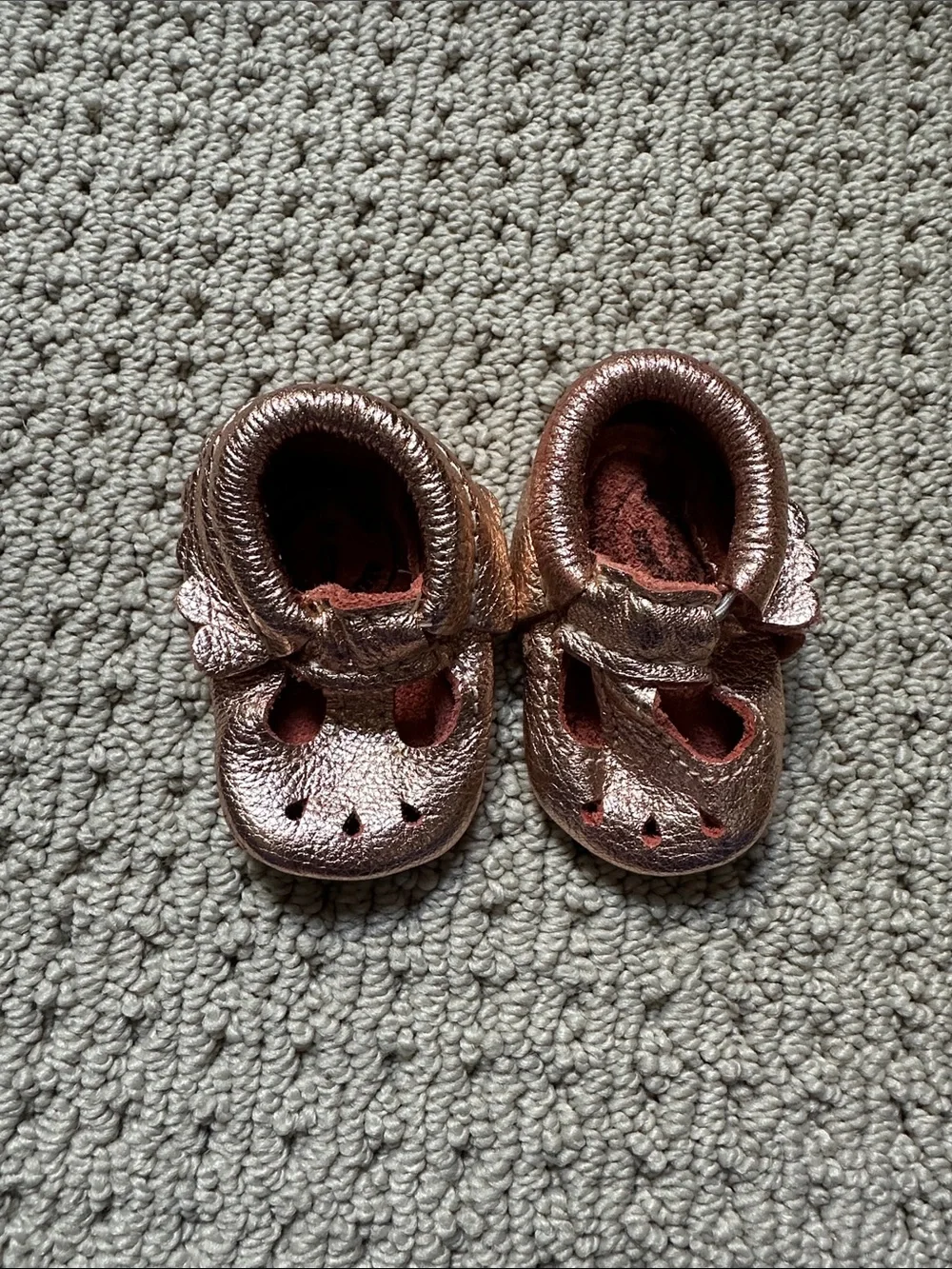 Freshly Picked Rose Gold Mary Jane Moccs